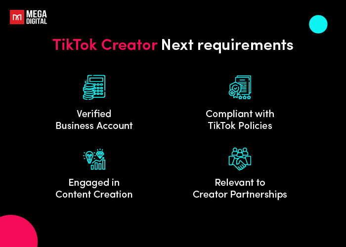 TikTok Creator Next requirements for brands