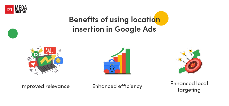 Benefits of location insertion in Google Ads