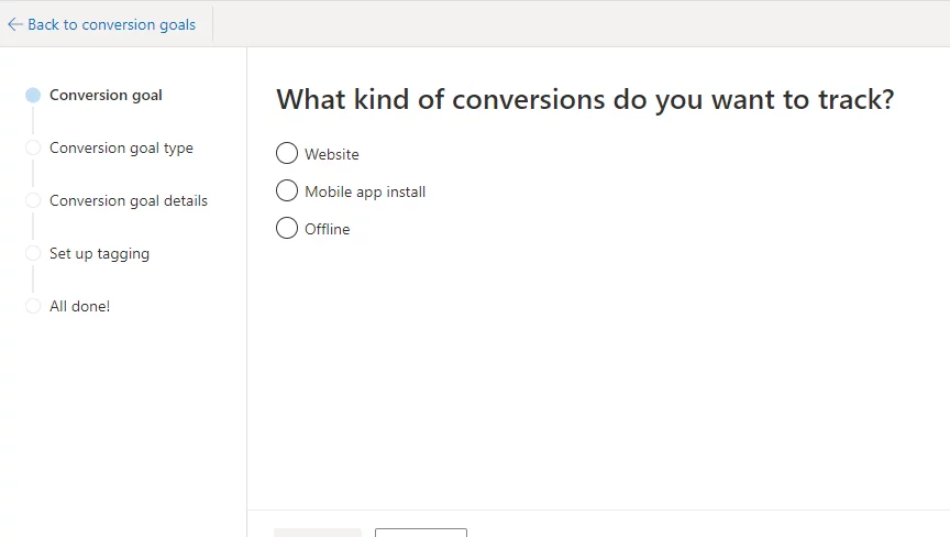 choose the type of conversions