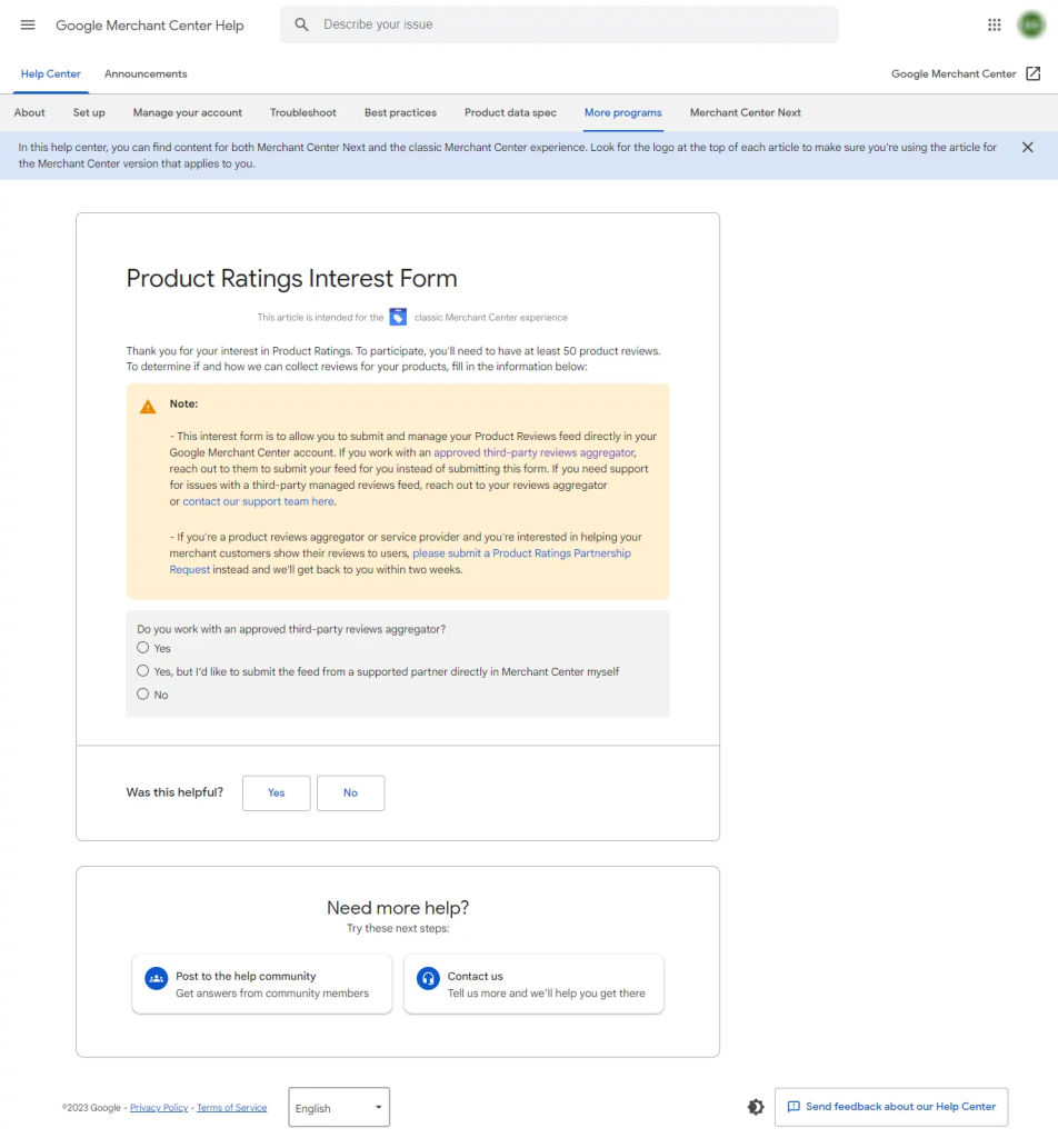 How to add Google Product Ratings to your listings
