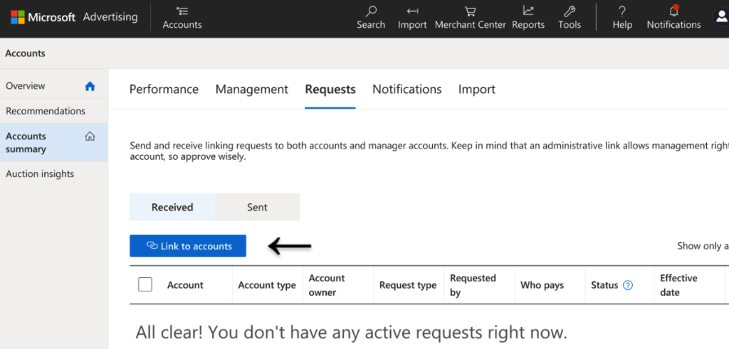 How to obtain permission to access a client's Microsoft Ads Account