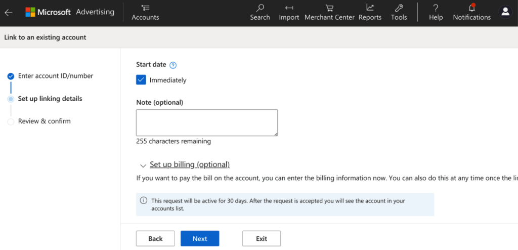 How to obtain permission to access a client's Microsoft Ads Account