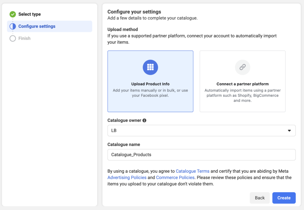 Configure settings