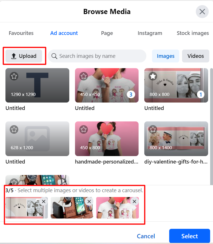 Create Carousel Ads with Facebook Business Page - Step 3
