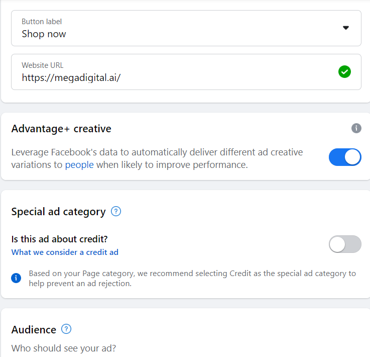 Create Carousel Ads with Facebook Business Page - Step 4