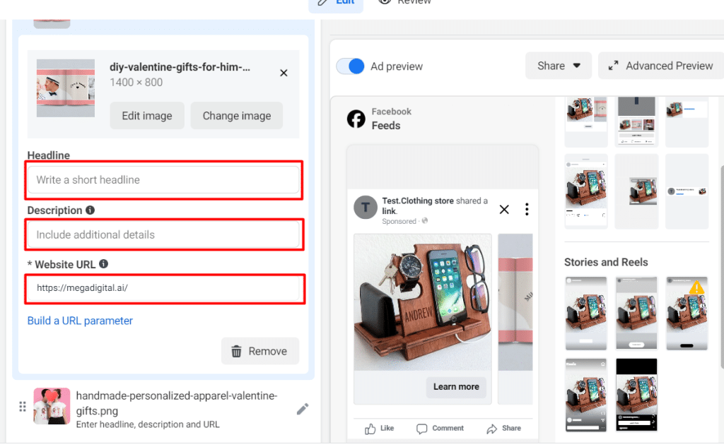 Create Facebook Carousel Ads with Meta Ads Management - Step 3