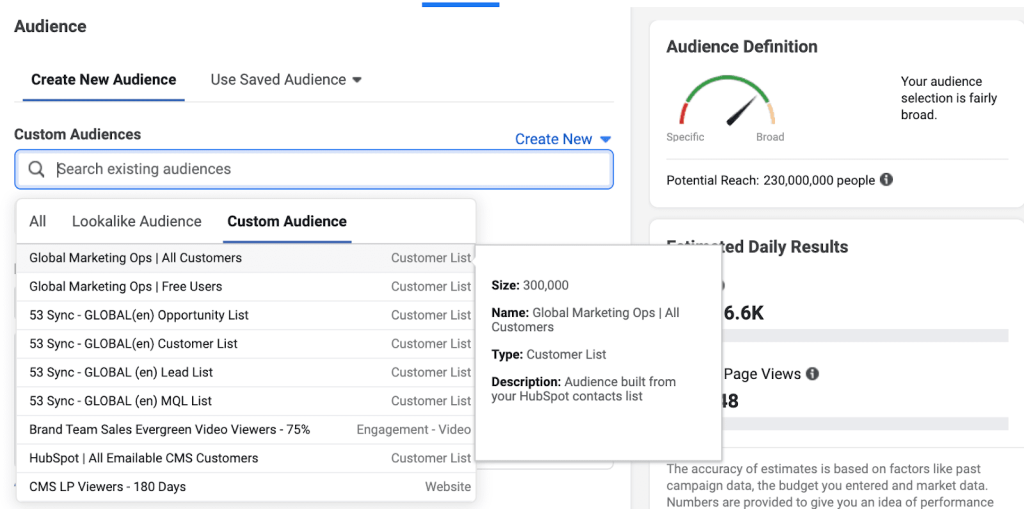 facebook custom audience targeting 