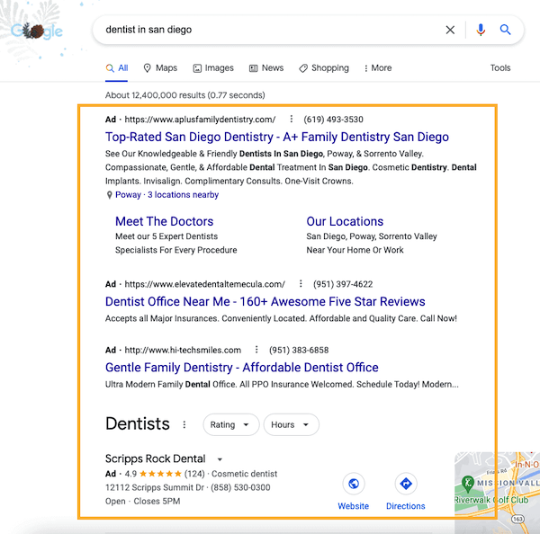 google ads example