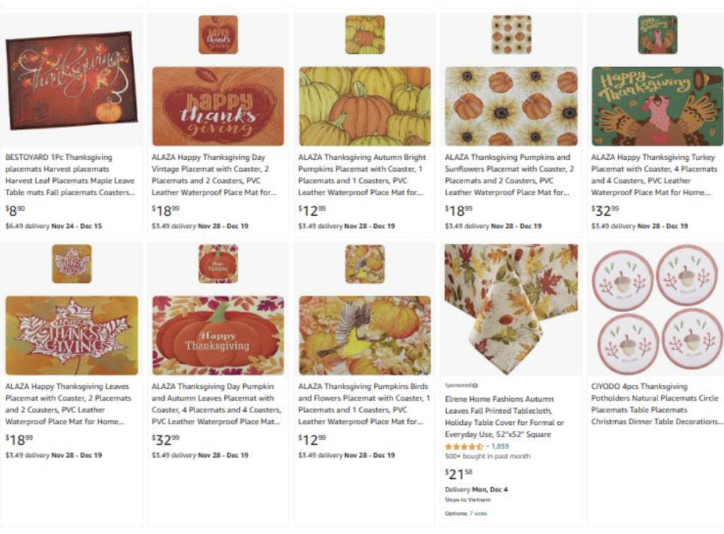 placemats products