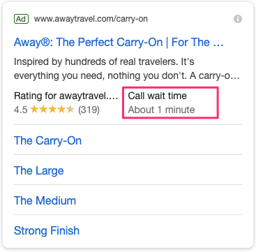Away Travel Google Search Ads