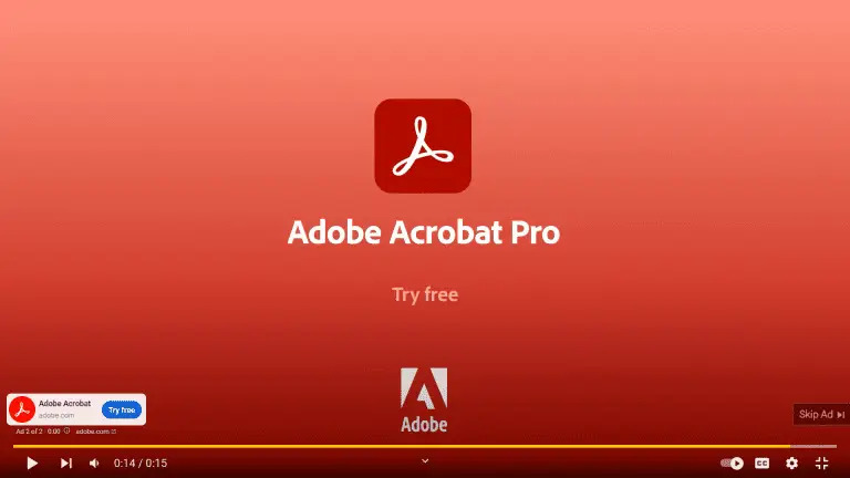 Youtube ad example_Adobe 