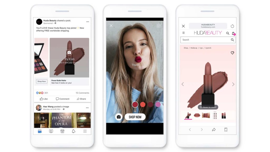 Facebook virtual try-on ads