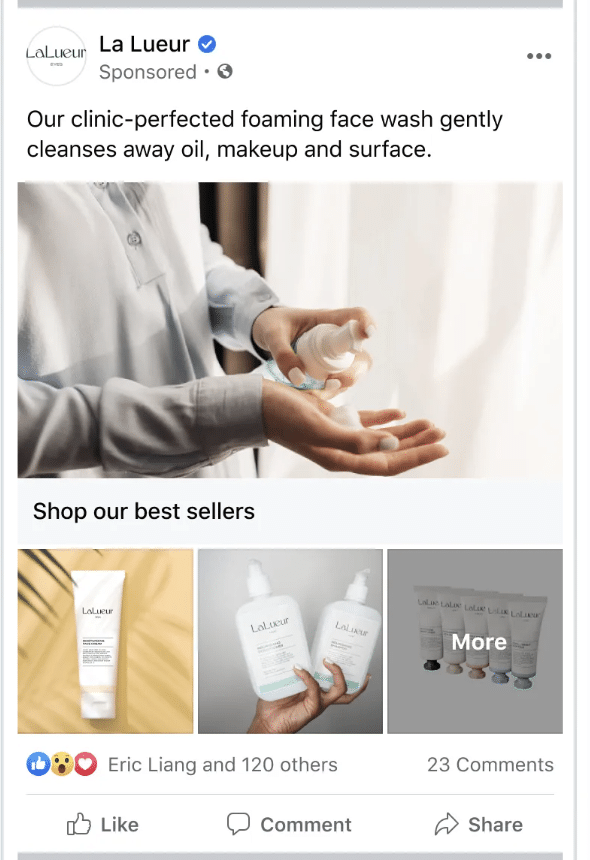 Collection Facebook Ads Sizes