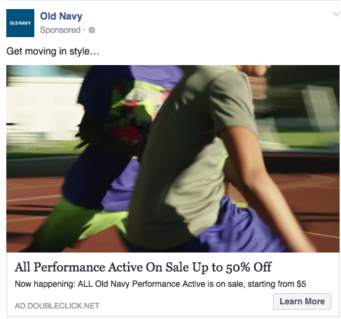facebook ad strategies old navy