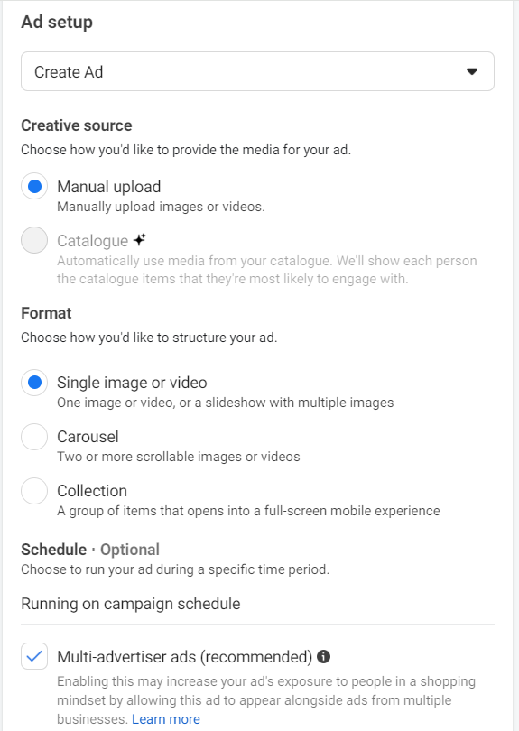 How to Set Up Image Ads on Facebook Step 2