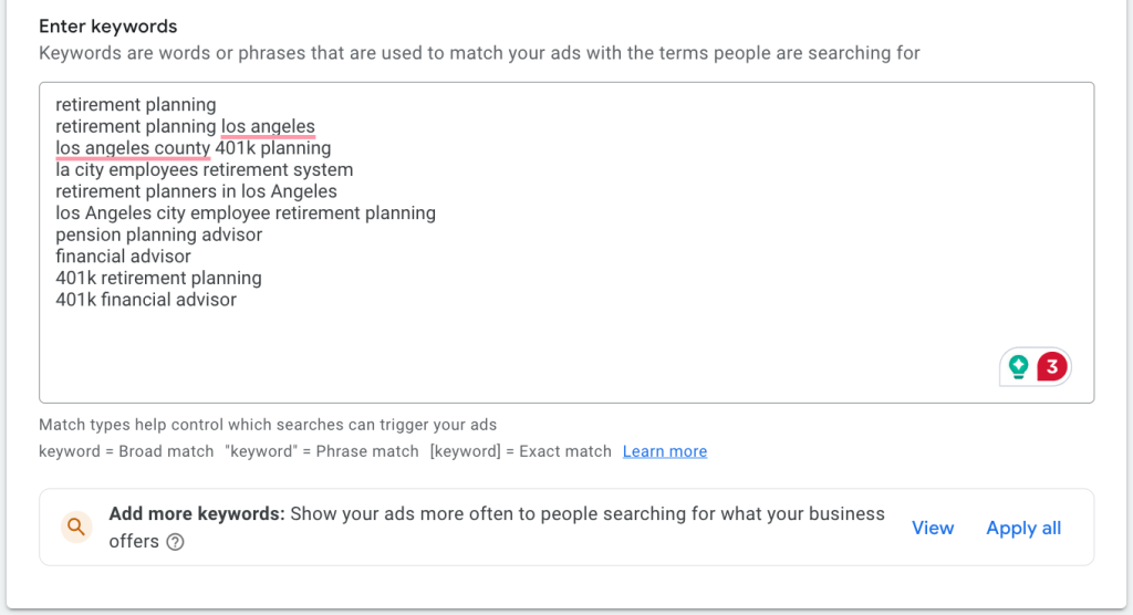 Step 3: Create Ad Groups