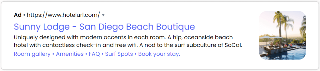Google Hotel Ads example 1