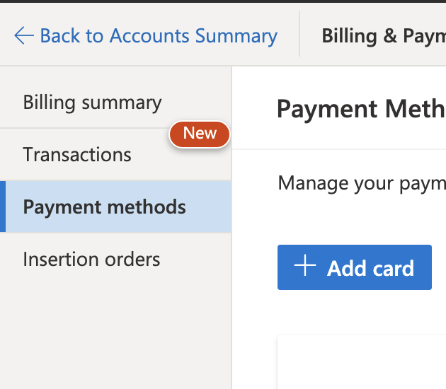 How to Add Microsoft Ads Payment Method