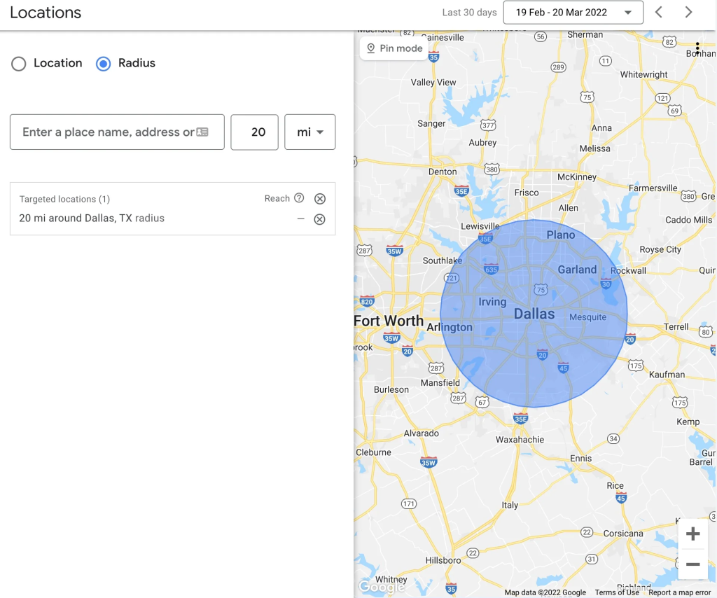 Set up location targeting