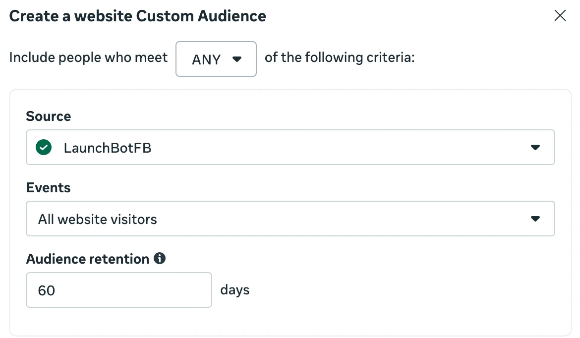 How to Set Up a Facebook Retargeting Campaign? - Step 2