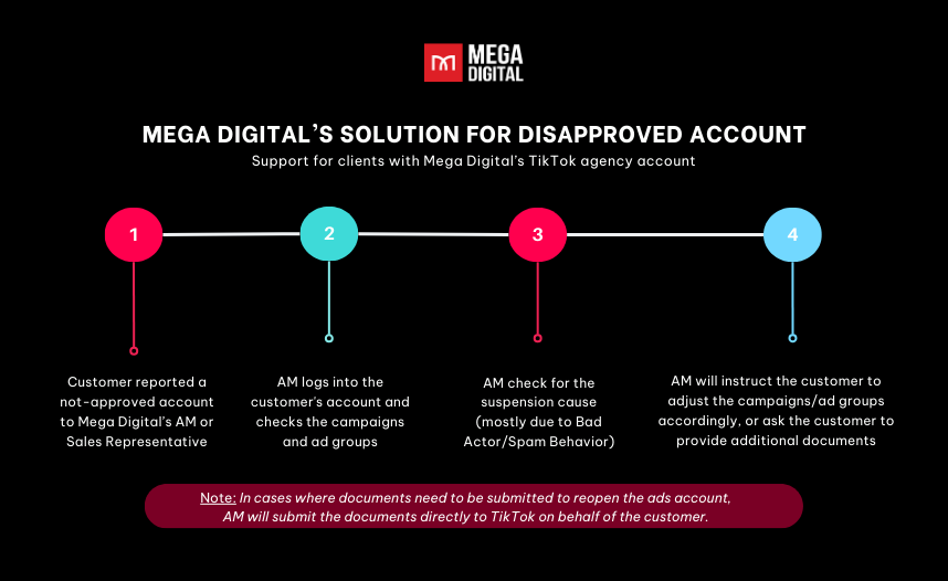 Mega Digital's solution for TikTok ads not approved
