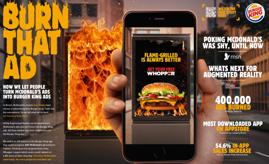 Burger King mobile ad examples