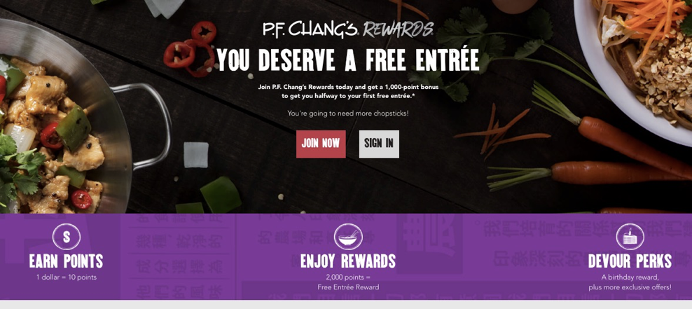 Case study_P.F. Chang's landing page