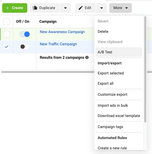 Open AB test popup 2