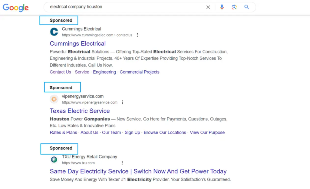 Best Google Ad Types for Electricians