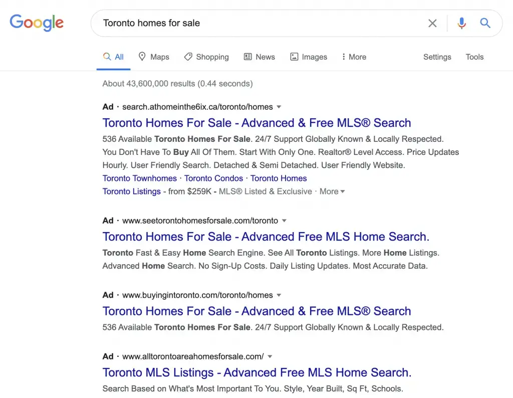 Which ad types are suitable for Google Real Estate Ads?