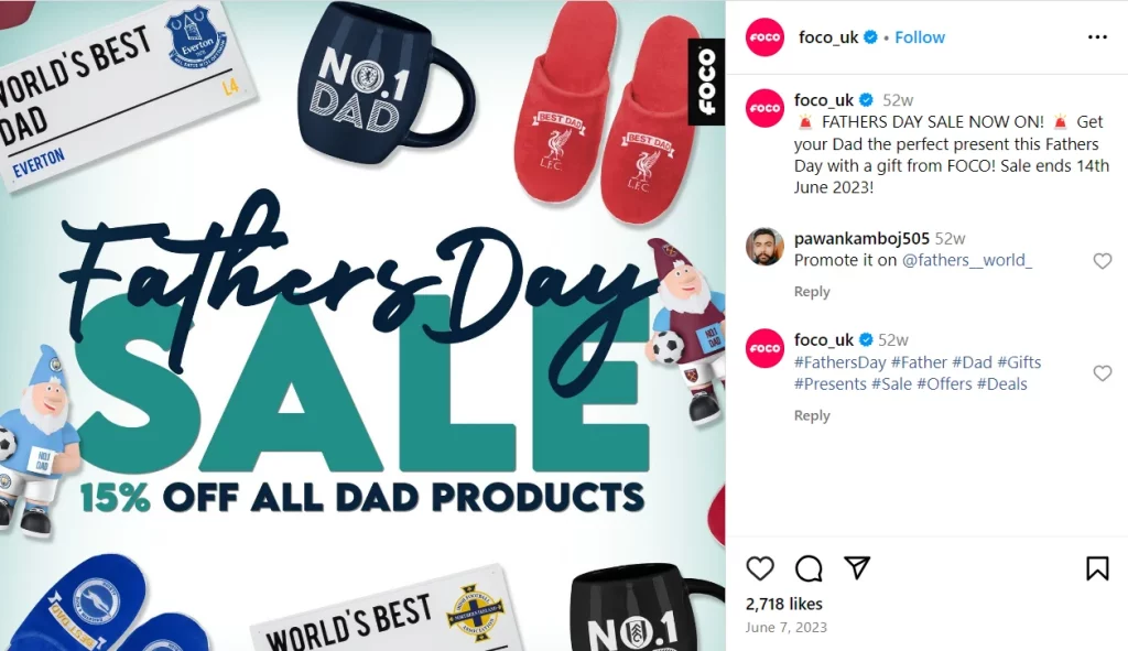 Father’s Day Social Media Post Unoptimized Ads
