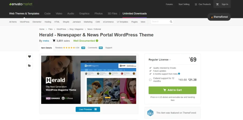 Herald adsense arbitrage wordpress theme