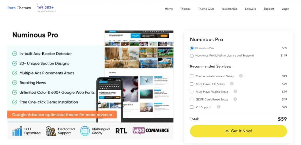 Numinous Pro WordPress Theme