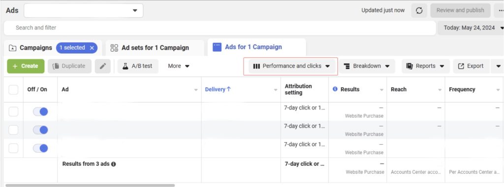 Step 3 facebook ad frequency