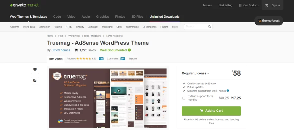 Truemag adsense arbitrage wordpress theme