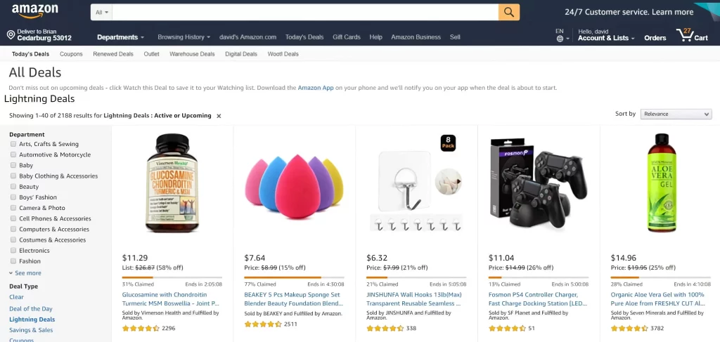 Amazon Lightning Deals