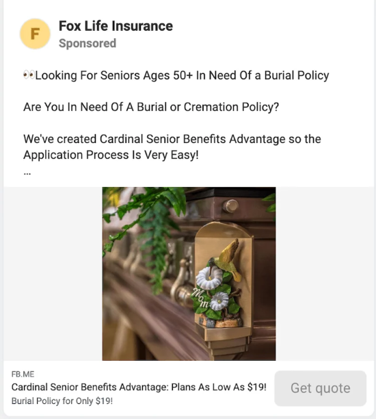 Facebook lead ads for life insurance