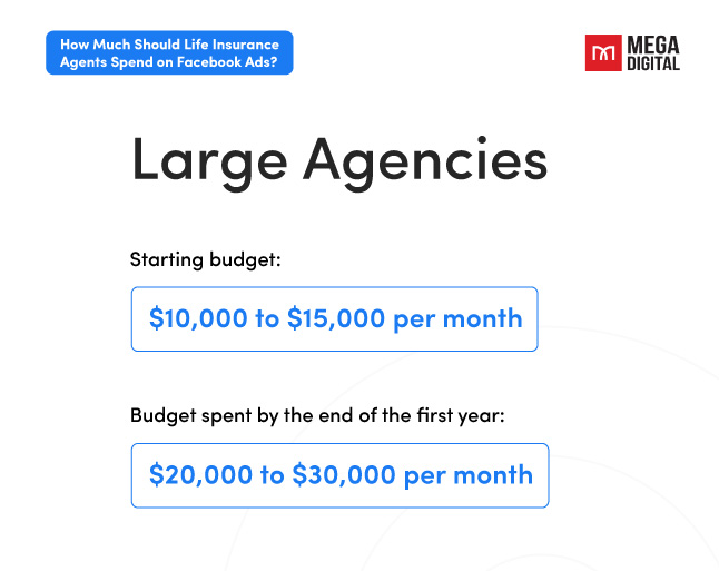 How much should large insurance companies spend on Facebook Ads