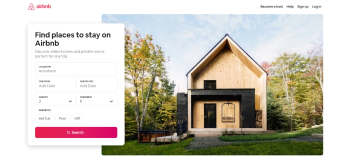 Incorporate a Relevant Landing Page_Airbnb