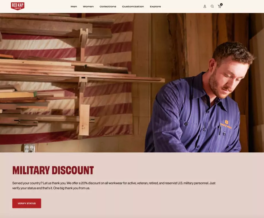 Promote Military Discounts - Red Kap