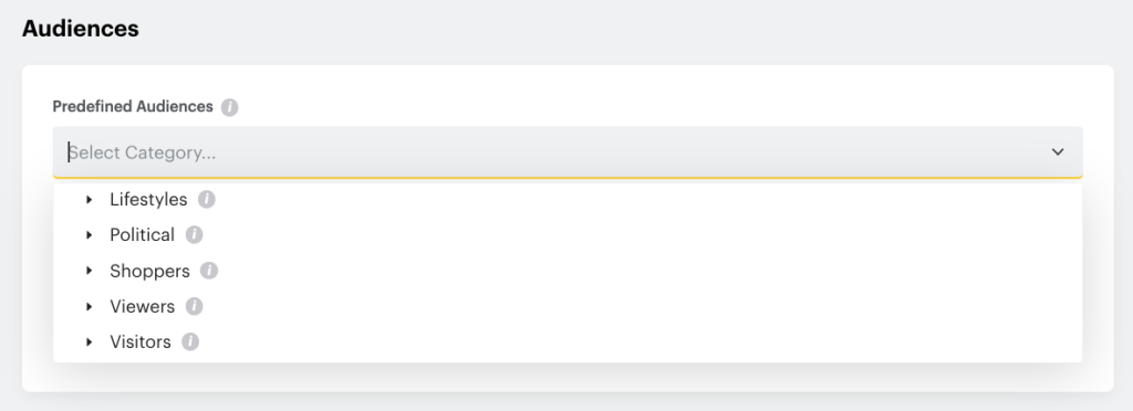 Snapchat Predefined Audiences