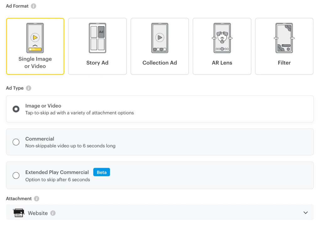 Snapchat ad best practices_Choose the right ad type