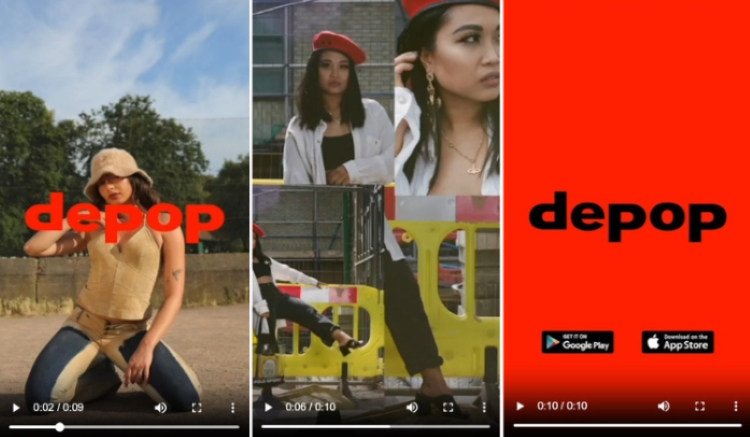 Snapchat story ad example_Depop