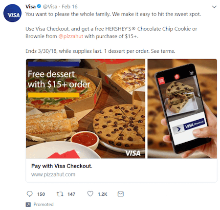 Twitter ad example_Visa