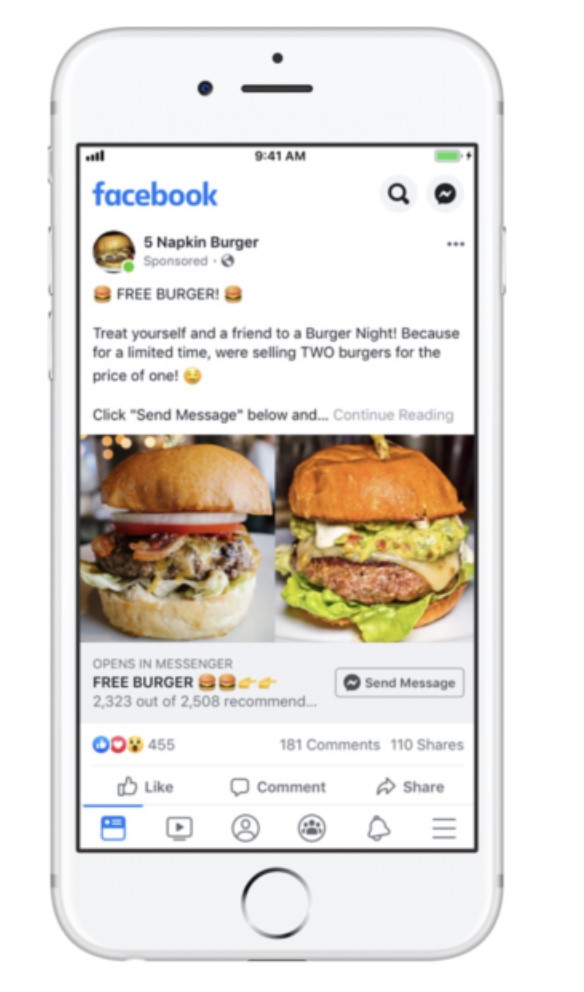 facebook ad example