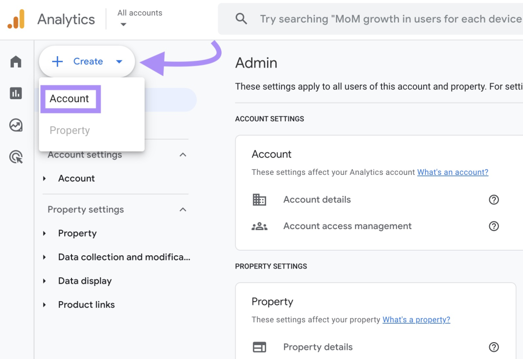 set up your Google Analytics account