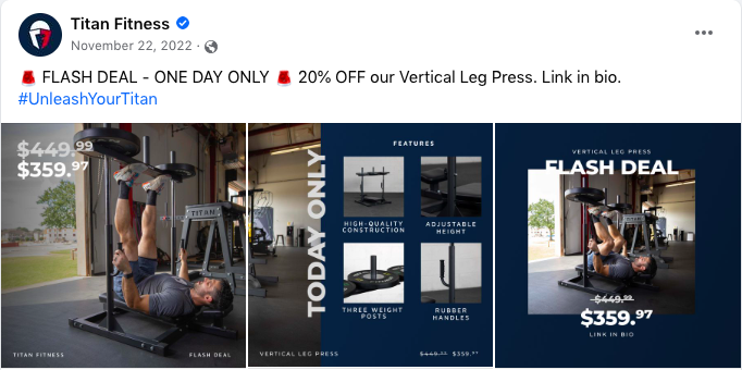 Facebook carousel ads for gyms