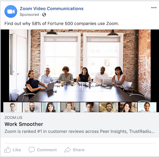 Facebook image ads for saas