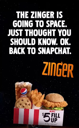 Snapchat ad example_KFC