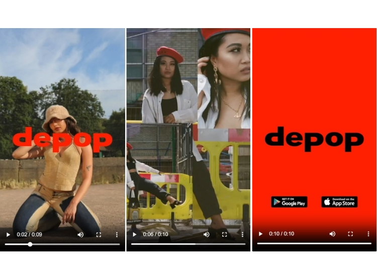 Snapchat story ads example_Depop